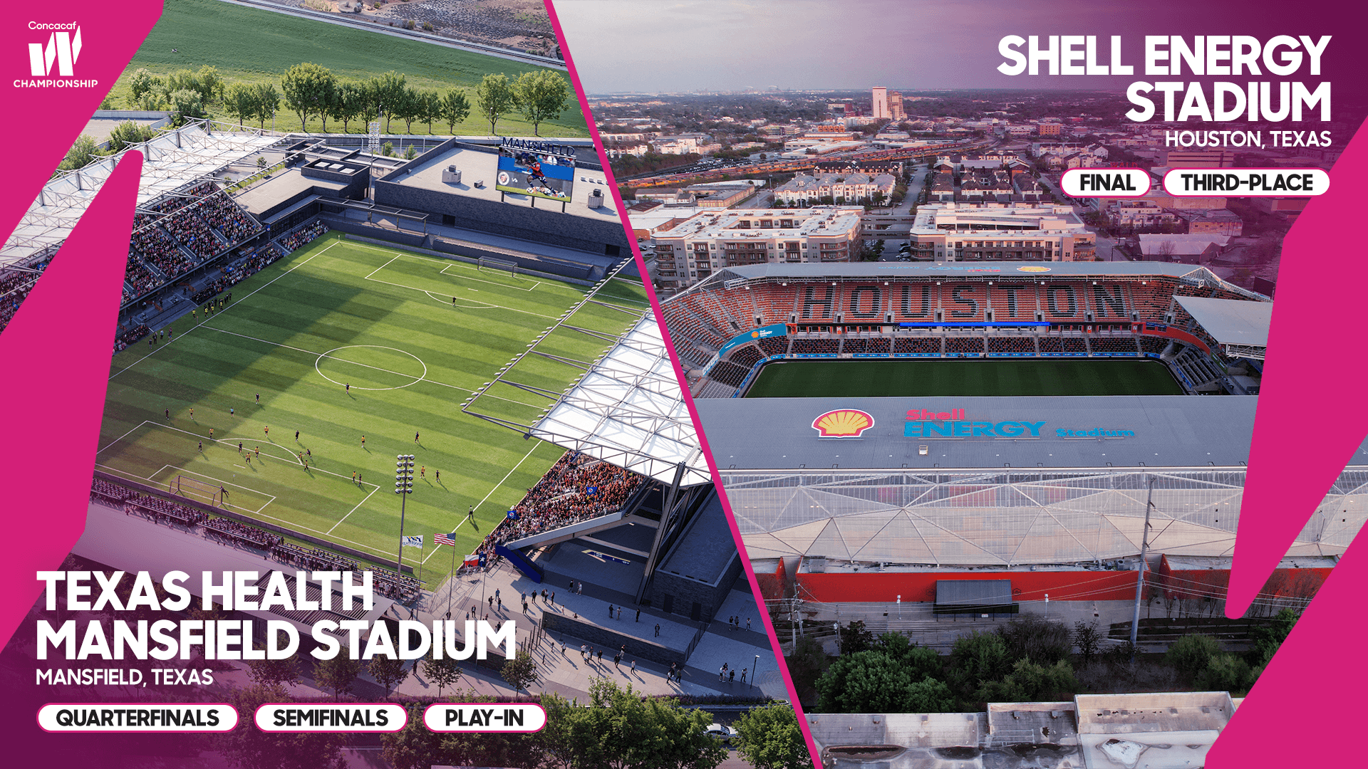 Texas Health Mansfield Stadium and Shell Energy Stadium to Host 2026 Concacaf W Championship