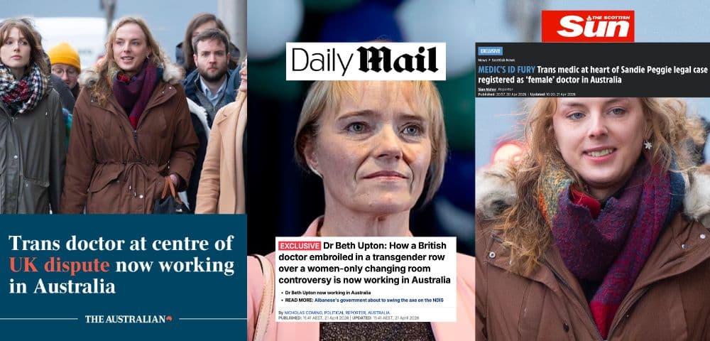 Harassment Campaign Against UK Trans Doctor Beth Upton Continues In Australia