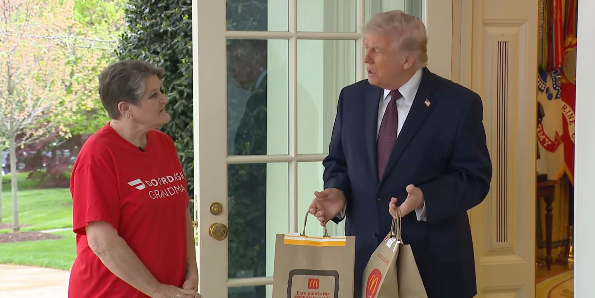 DoorDash driver shuts down Trump’s trans athlete question in White House photo-op